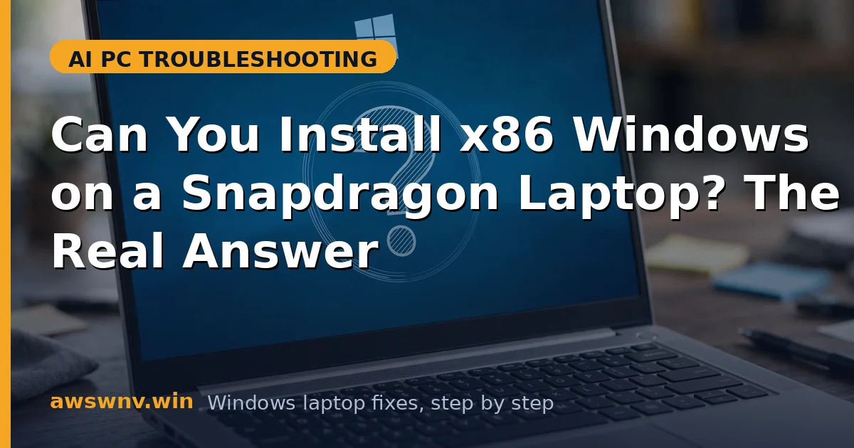 Can You Install x86 Windows on a Snapdragon Laptop? The Real Answer