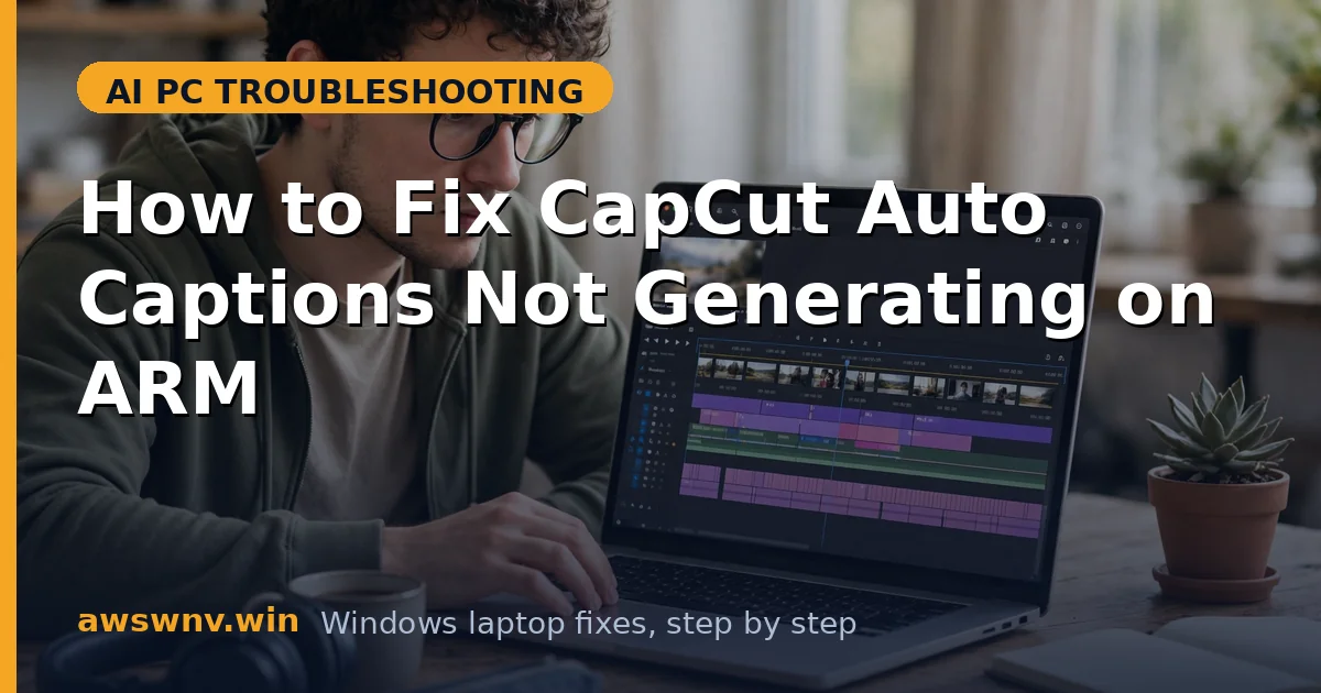 How to Fix CapCut Auto Captions Not Generating on ARM