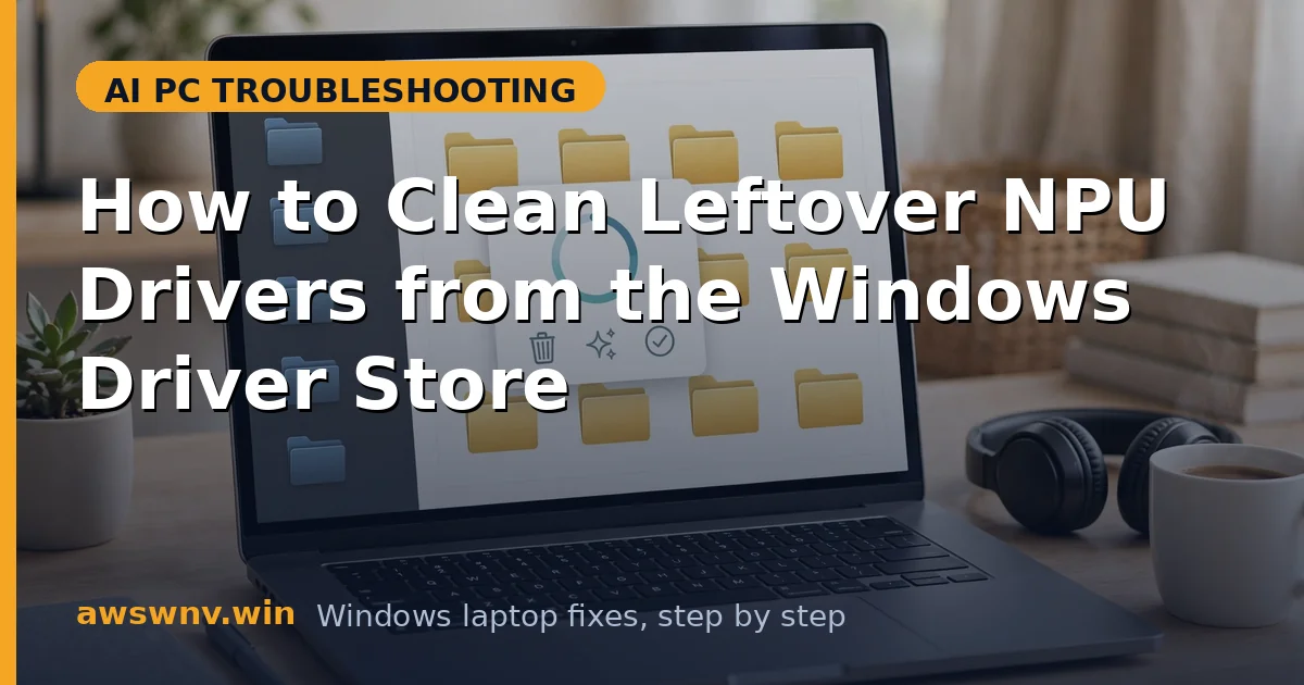 How to Clean Leftover NPU Drivers from the Windows Driver Store