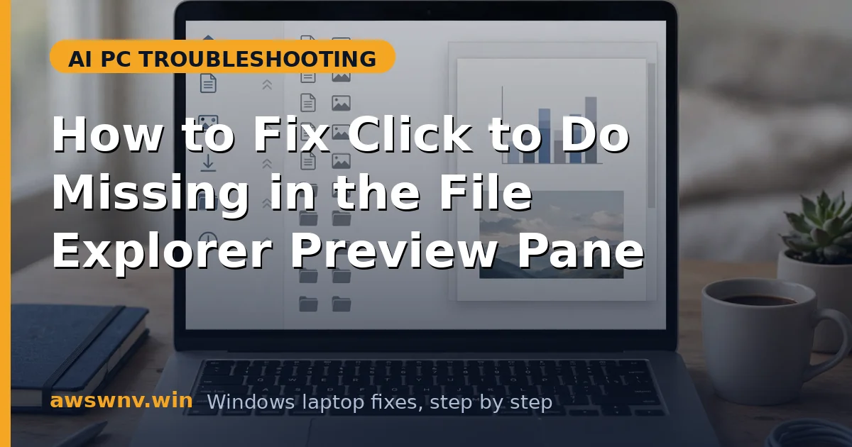 How to Fix Click to Do Missing in the File Explorer Preview Pane