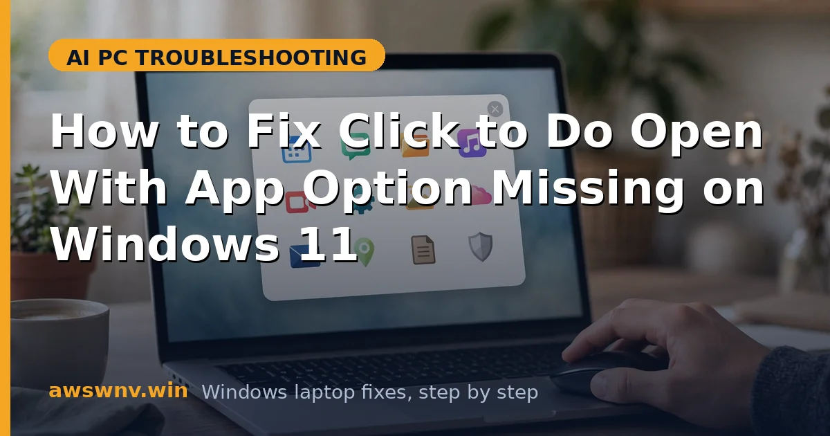How to Fix Click to Do Open With App Option Missing on Windows 11