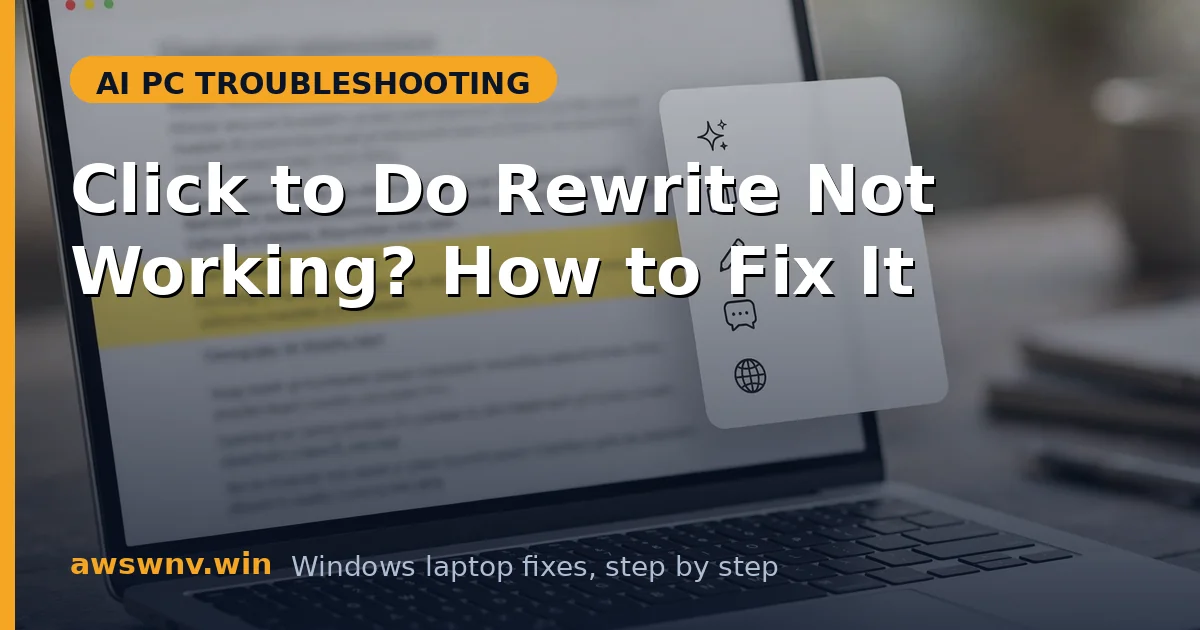 Click to Do Rewrite Not Working? How to Fix It