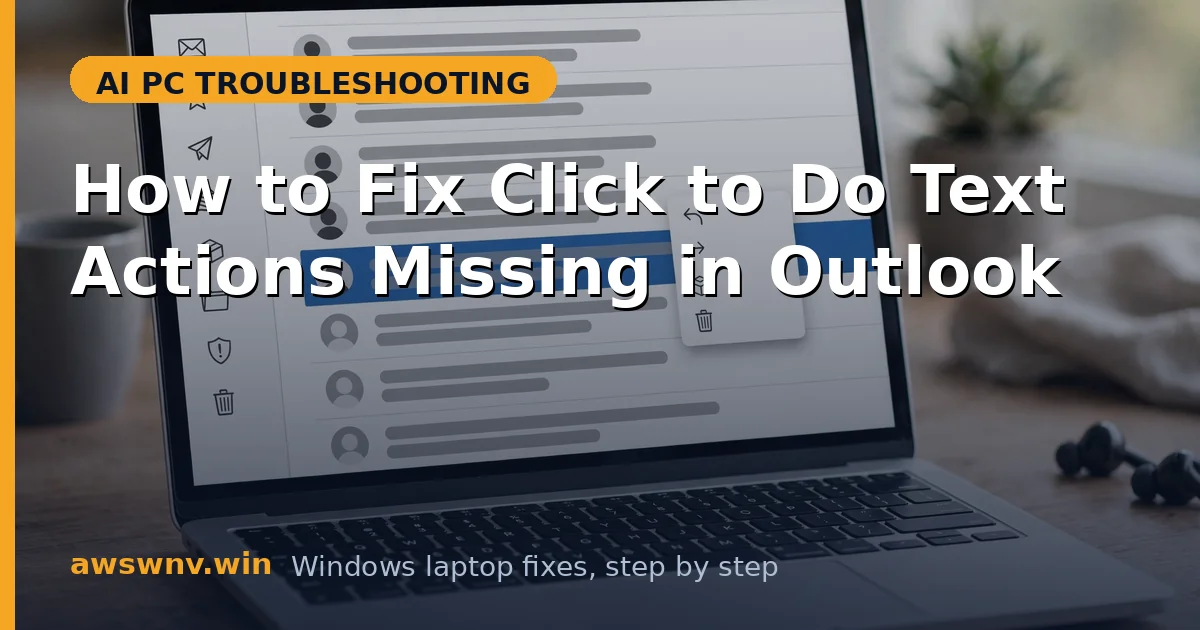 How to Fix Click to Do Text Actions Missing in Outlook