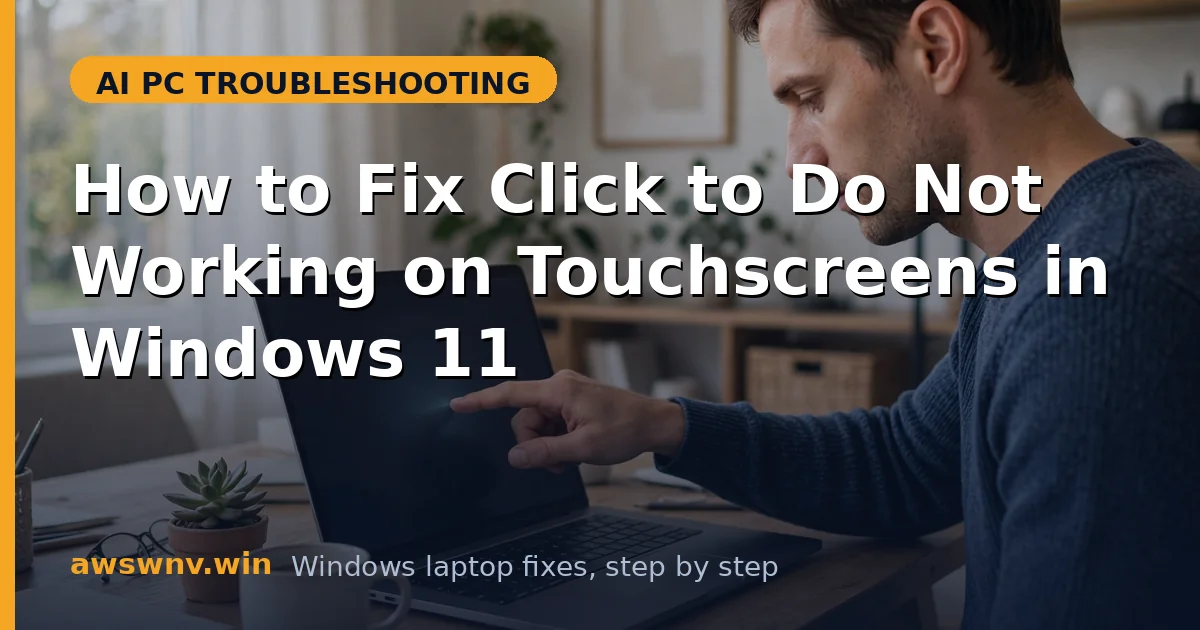 How to Fix Click to Do Not Working on Touchscreens in Windows 11