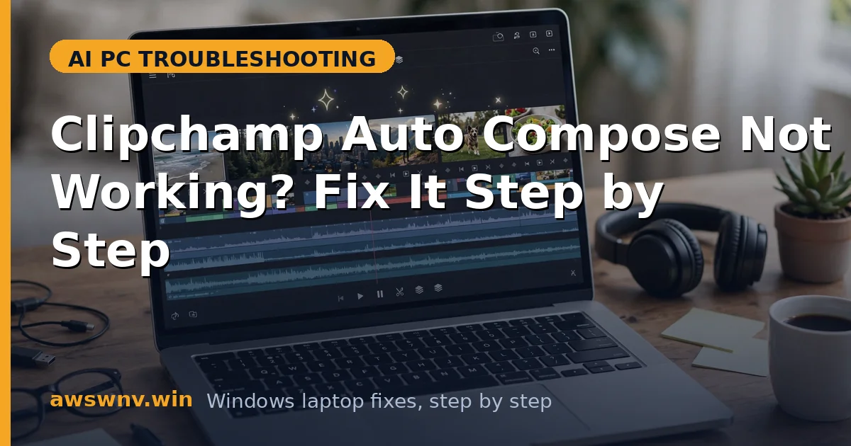 Clipchamp Auto Compose Not Working? Fix It Step by Step