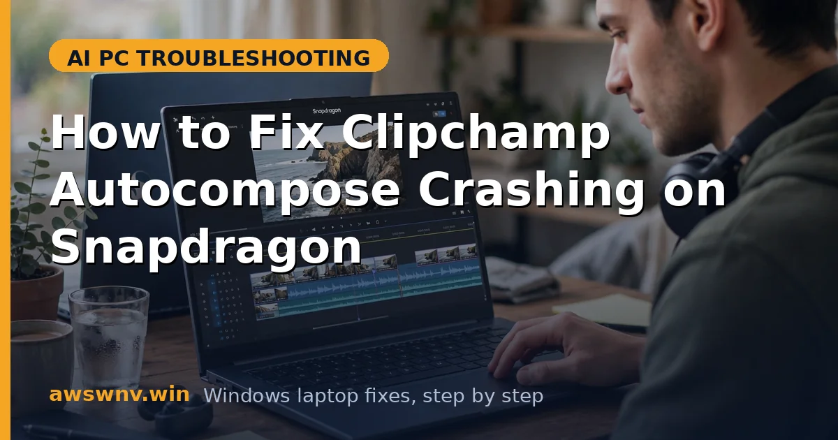 How to Fix Clipchamp Autocompose Crashing on Snapdragon