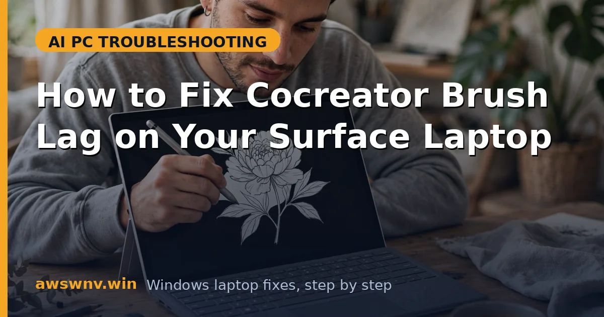 How to Fix Cocreator Brush Lag on Your Surface Laptop