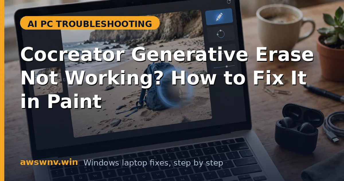 Cocreator Generative Erase Not Working? How to Fix It in Paint