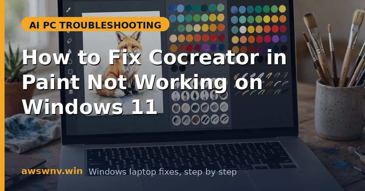 How to Fix Cocreator in Paint Not Working on Windows 11