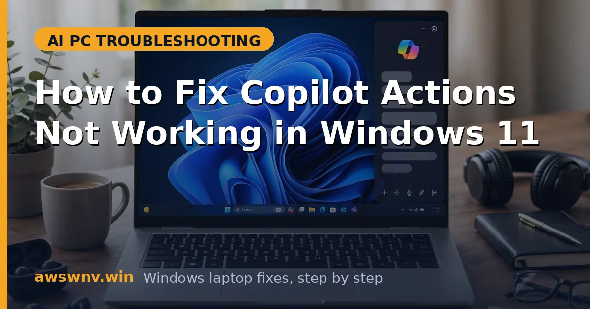 How to Fix Copilot Actions Not Working in Windows 11