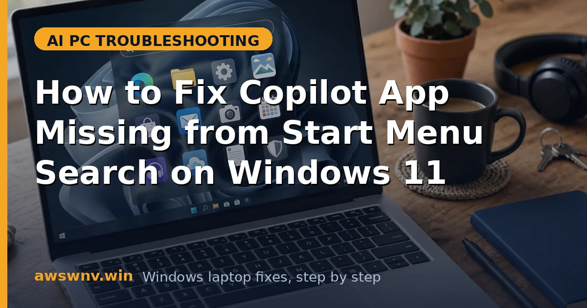 How to Fix Copilot App Missing from Start Menu Search on Windows 11