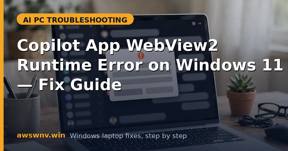 Copilot App WebView2 Runtime Error on Windows 11 — Fix Guide