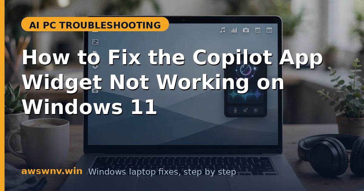 How to Fix the Copilot App Widget Not Working on Windows 11