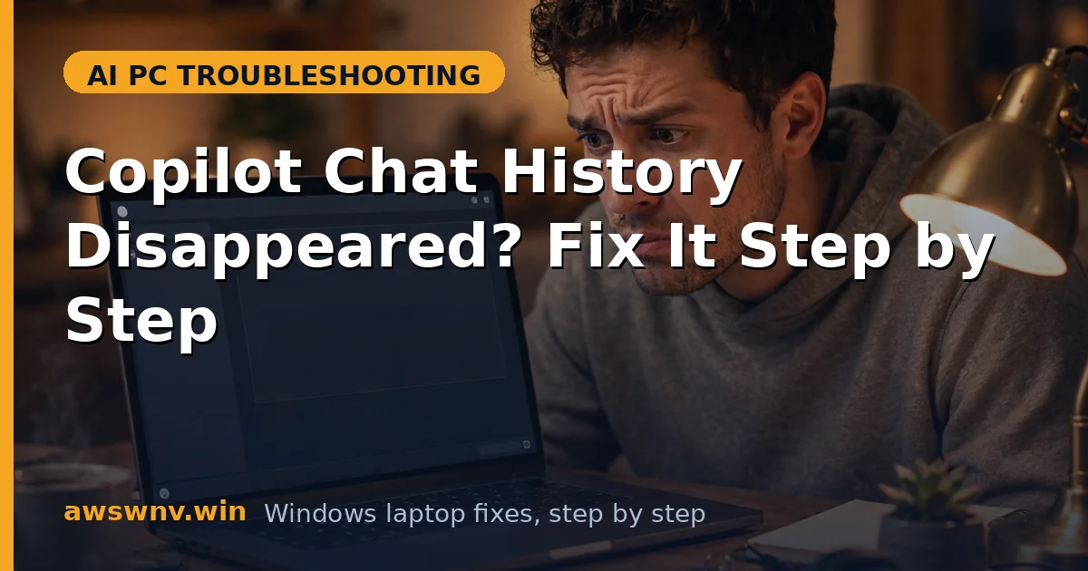 Copilot Chat History Disappeared? Fix It Step by Step