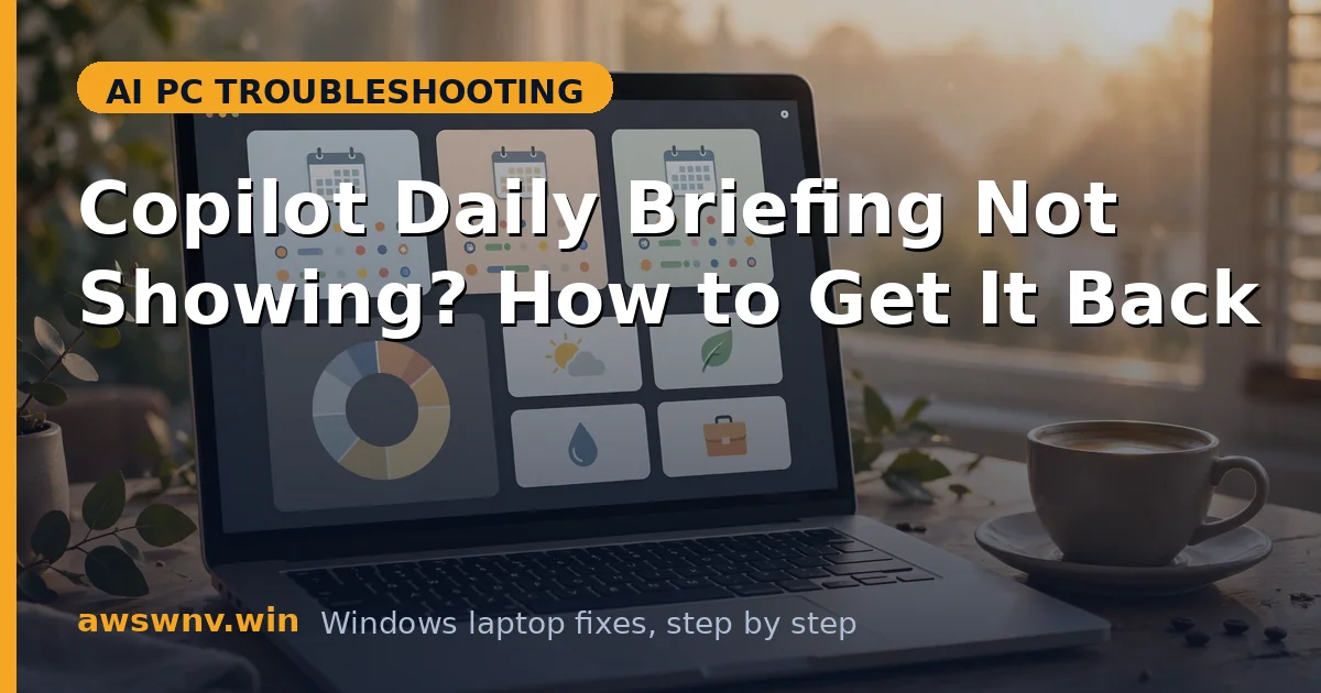 Copilot Daily Briefing Not Showing? How to Get It Back