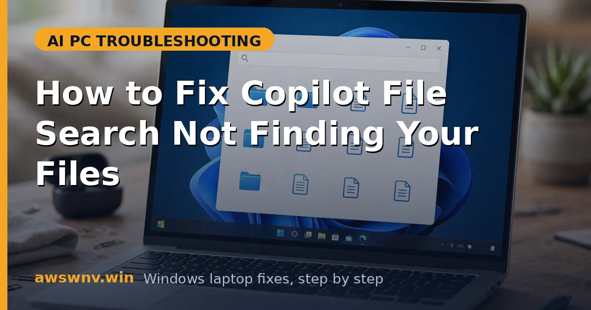 How to Fix Copilot File Search Not Finding Your Files