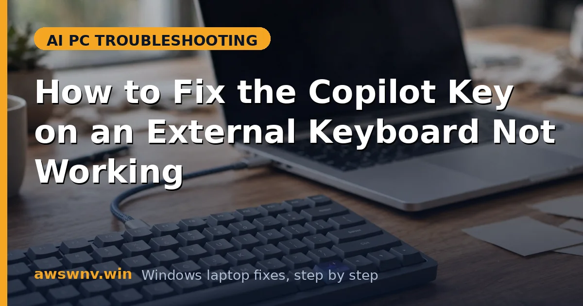 How to Fix the Copilot Key on an External Keyboard Not Working