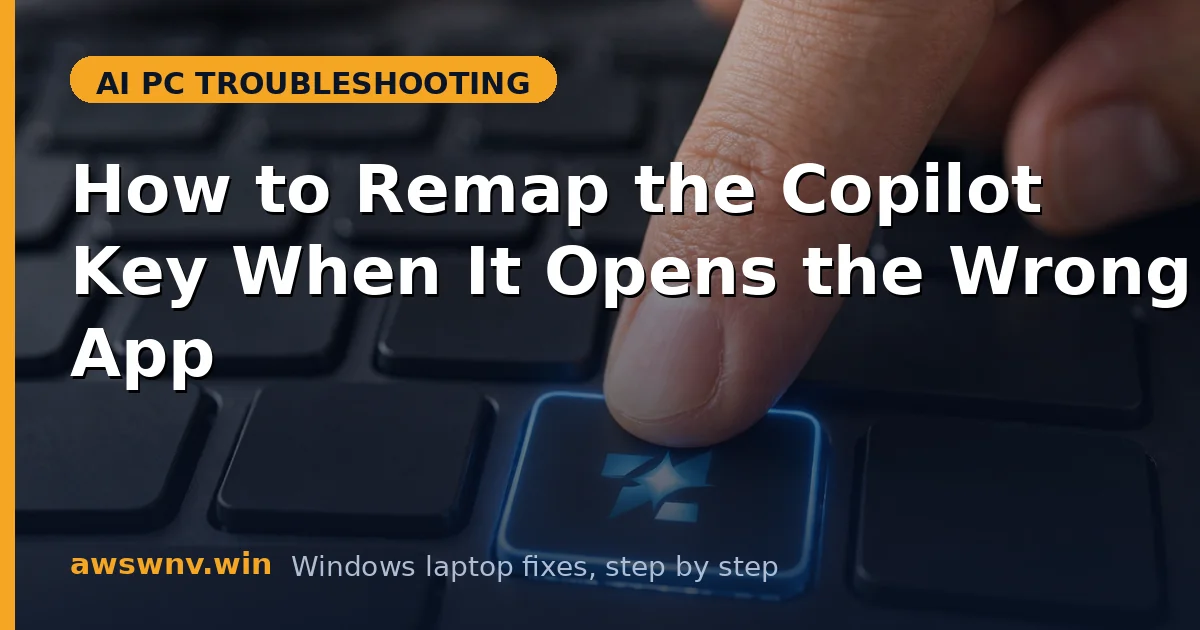 How to Remap the Copilot Key When It Opens the Wrong App