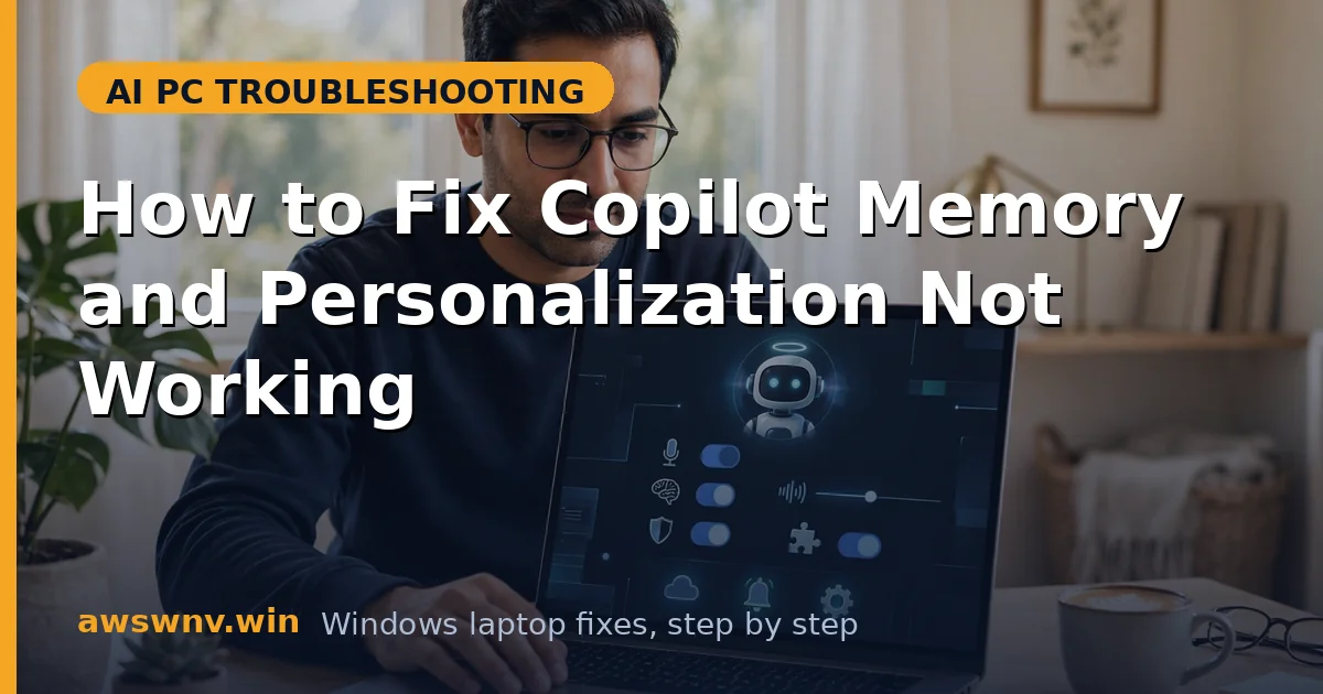 How to Fix Copilot Memory and Personalization Not Working
