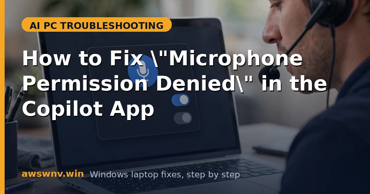 How to Fix "Microphone Permission Denied" in the Copilot App