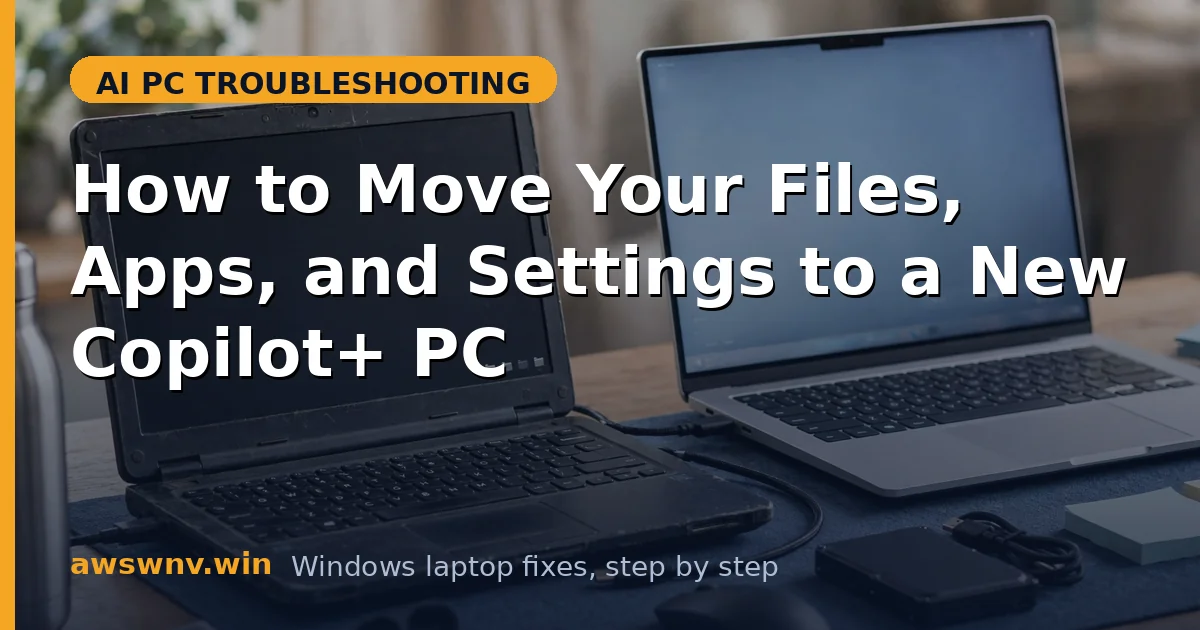 How to Move Your Files, Apps, and Settings to a New Copilot+ PC