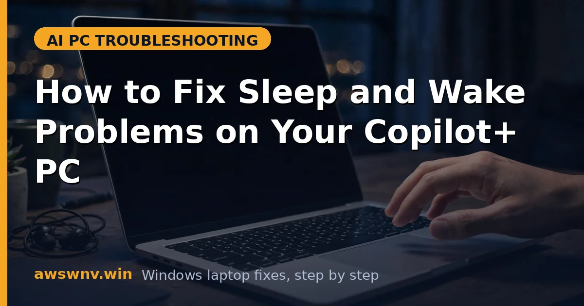How to Fix Sleep and Wake Problems on Your Copilot+ PC