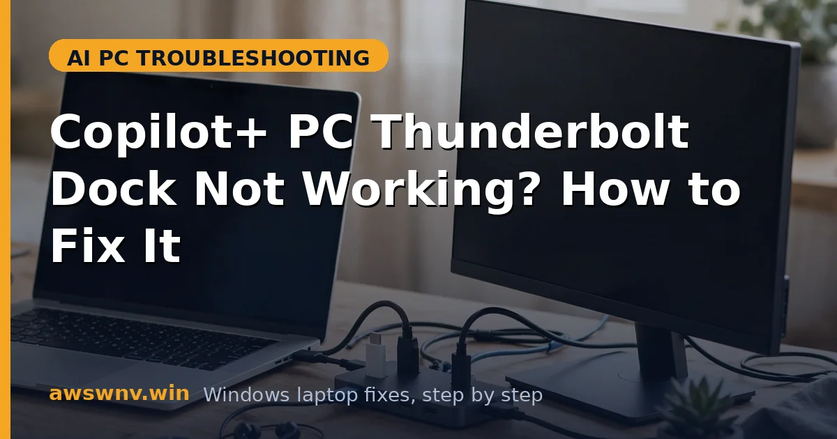 Copilot+ PC Thunderbolt Dock Not Working? How to Fix It