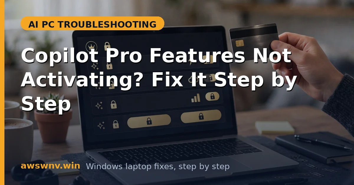 Copilot Pro Features Not Activating? Fix It Step by Step