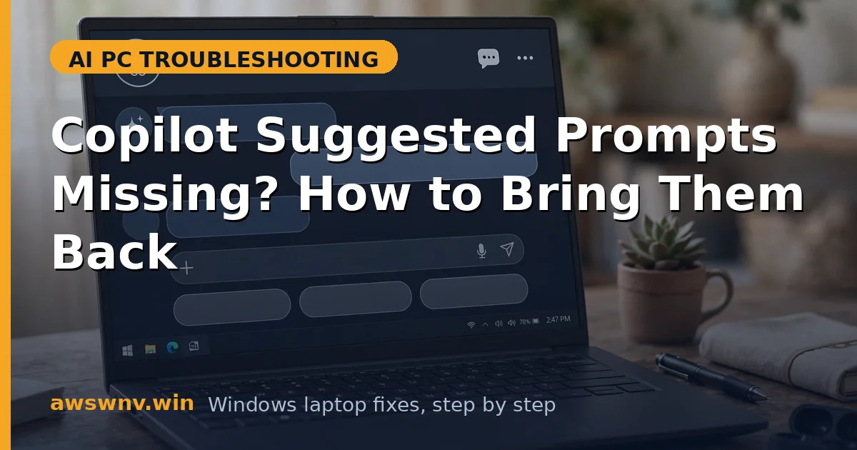 Copilot Suggested Prompts Missing? How to Bring Them Back