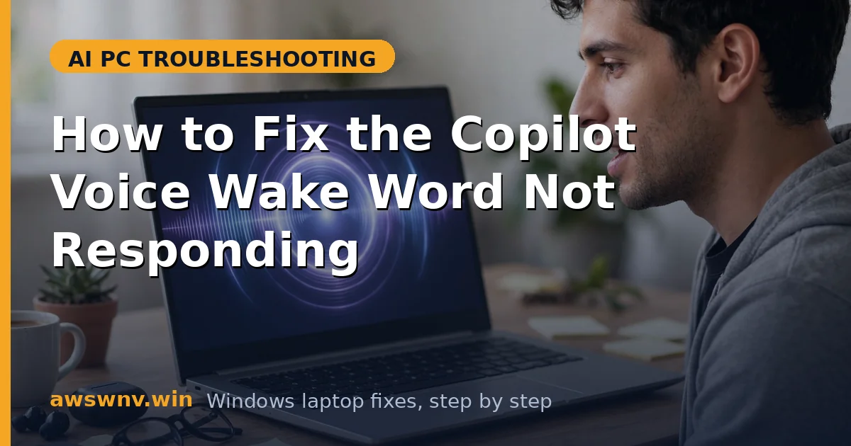 How to Fix the Copilot Voice Wake Word Not Responding