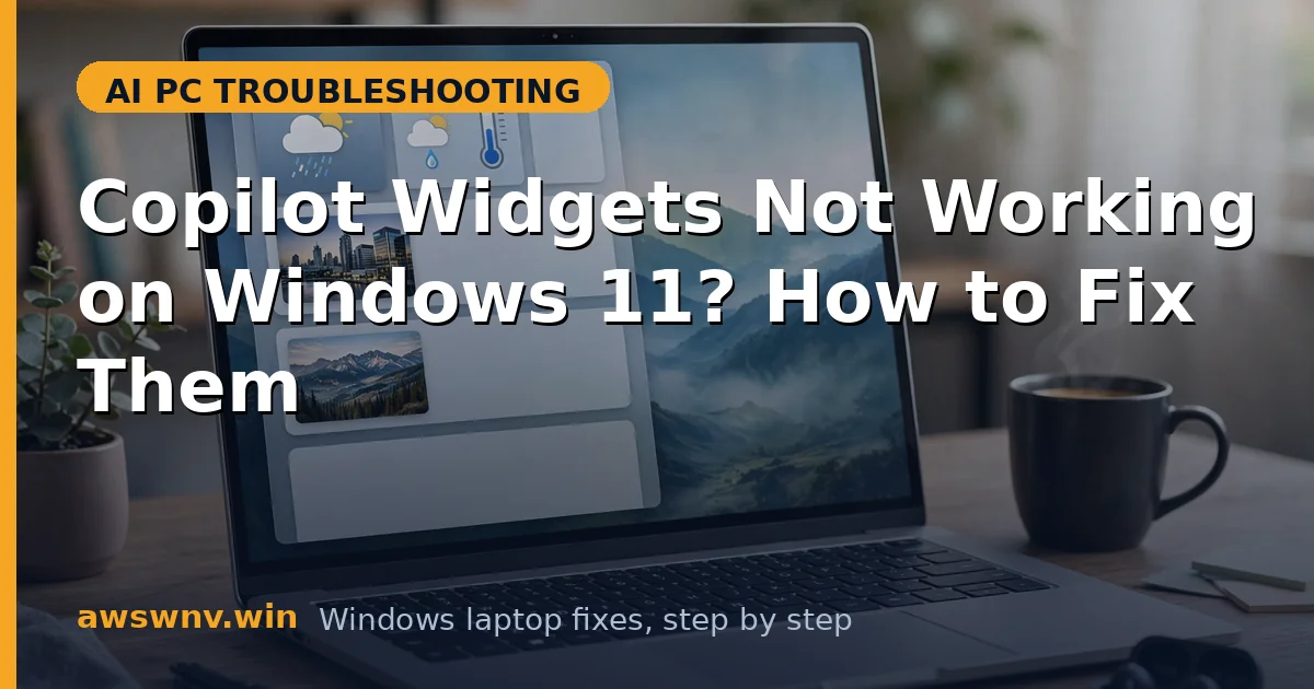 Copilot Widgets Not Working on Windows 11? How to Fix Them