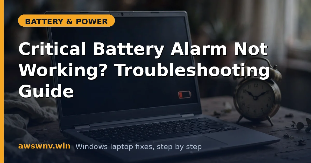 Critical Battery Alarm Not Working? Troubleshooting Guide