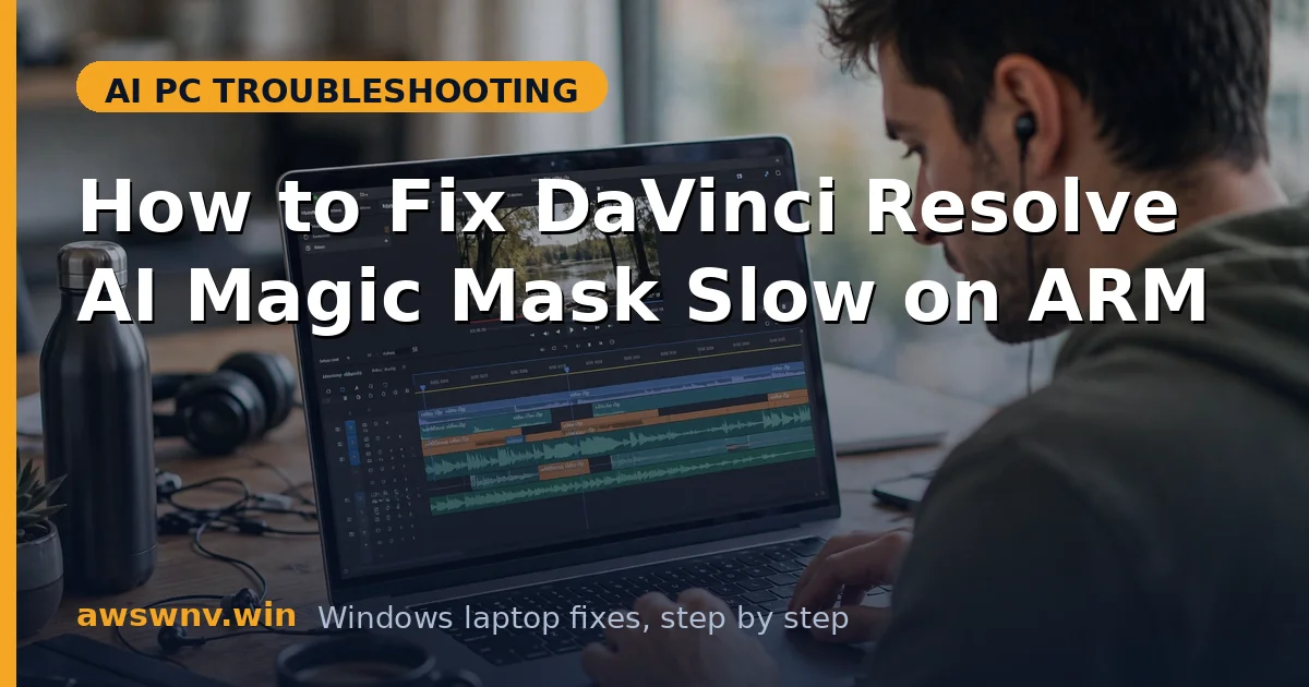 How to Fix DaVinci Resolve AI Magic Mask Slow on ARM
