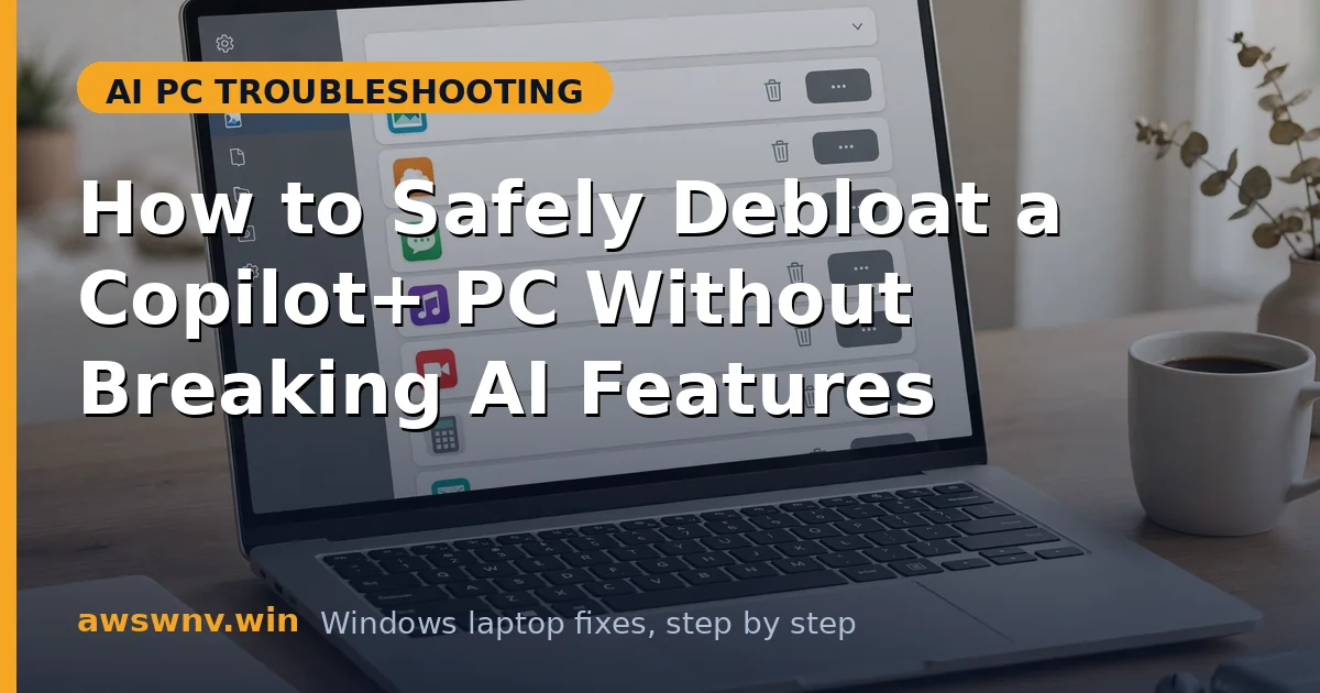 How to Safely Debloat a Copilot+ PC Without Breaking AI Features