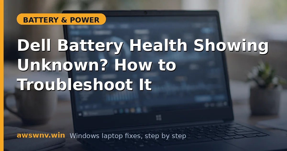 Dell Battery Health Showing Unknown? How to Troubleshoot It