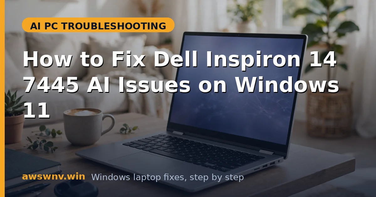 How to Fix Dell Inspiron 14 7445 AI Issues on Windows 11