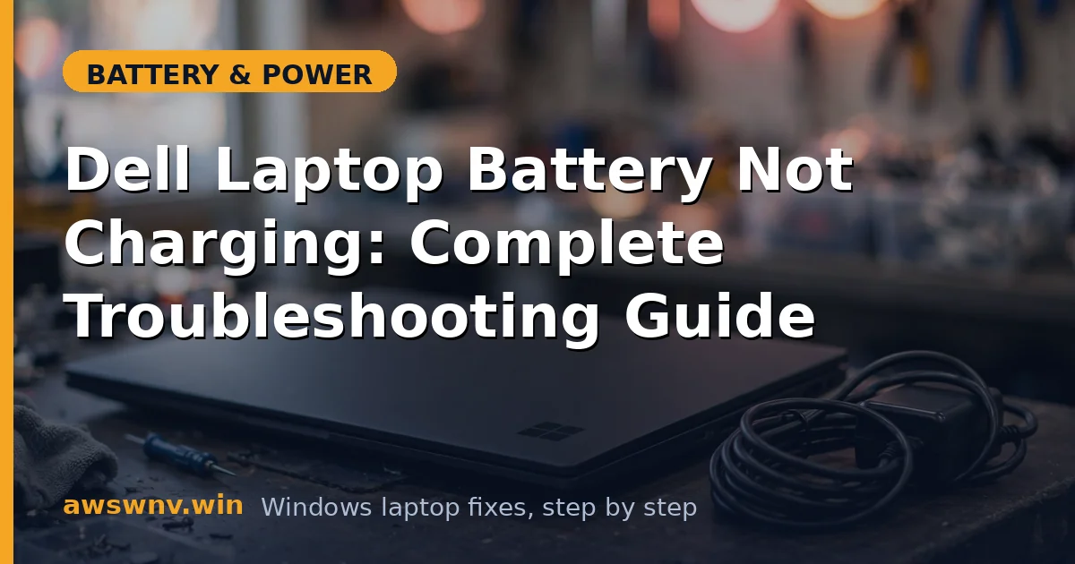 Dell Laptop Battery Not Charging: Complete Troubleshooting Guide