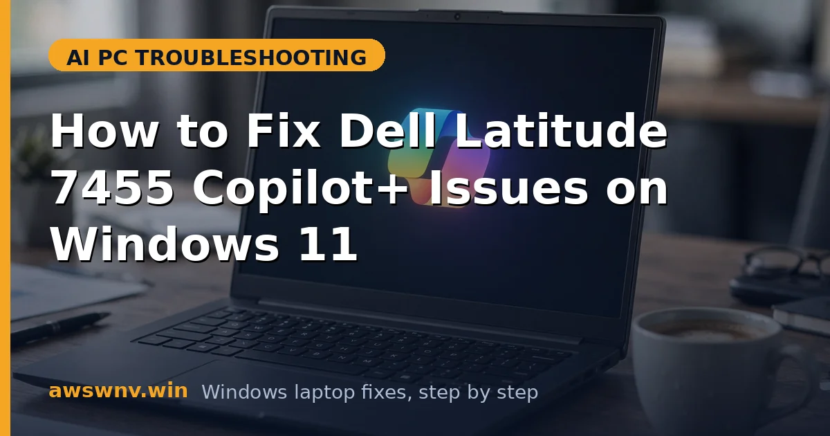 How to Fix Dell Latitude 7455 Copilot+ Issues on Windows 11