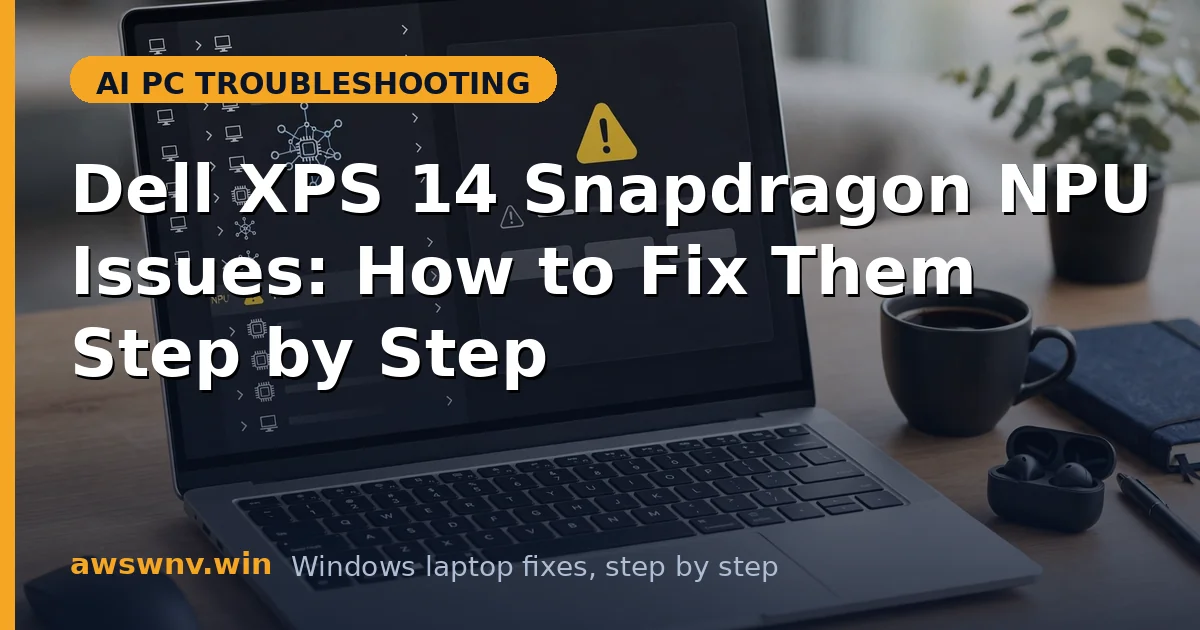 Dell XPS 14 Snapdragon NPU Issues: How to Fix Them Step by Step