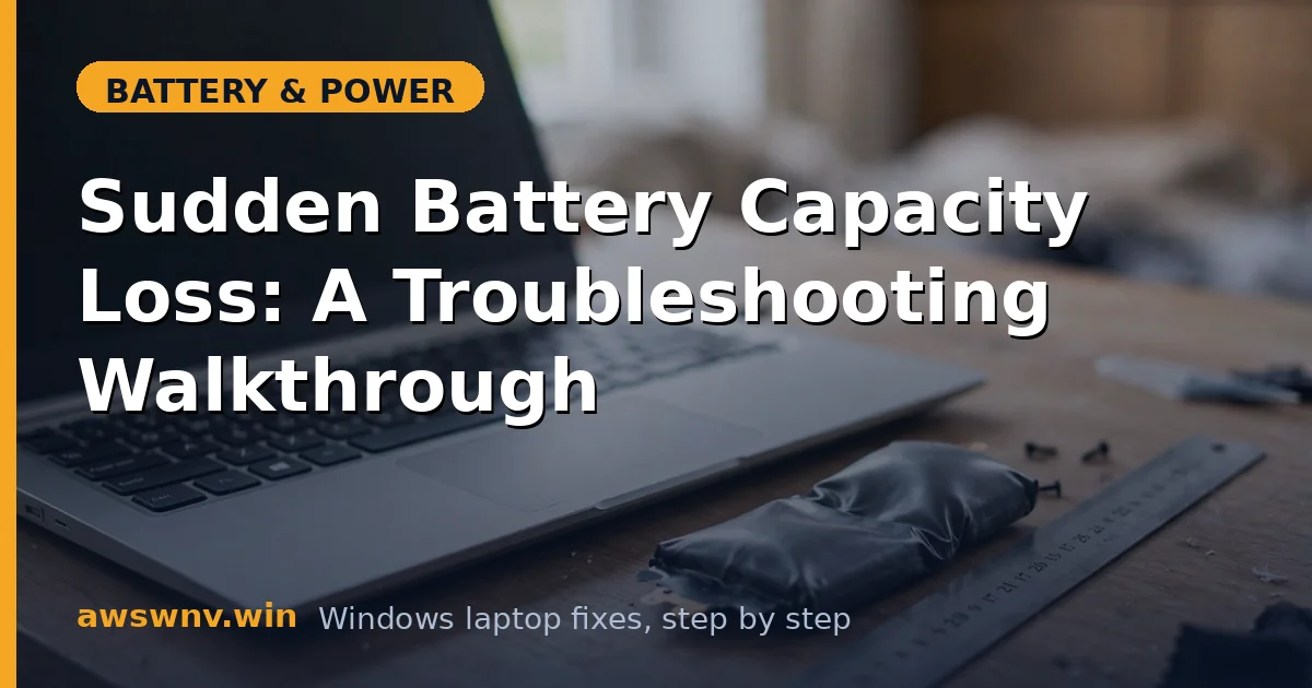 Sudden Battery Capacity Loss: A Troubleshooting Walkthrough