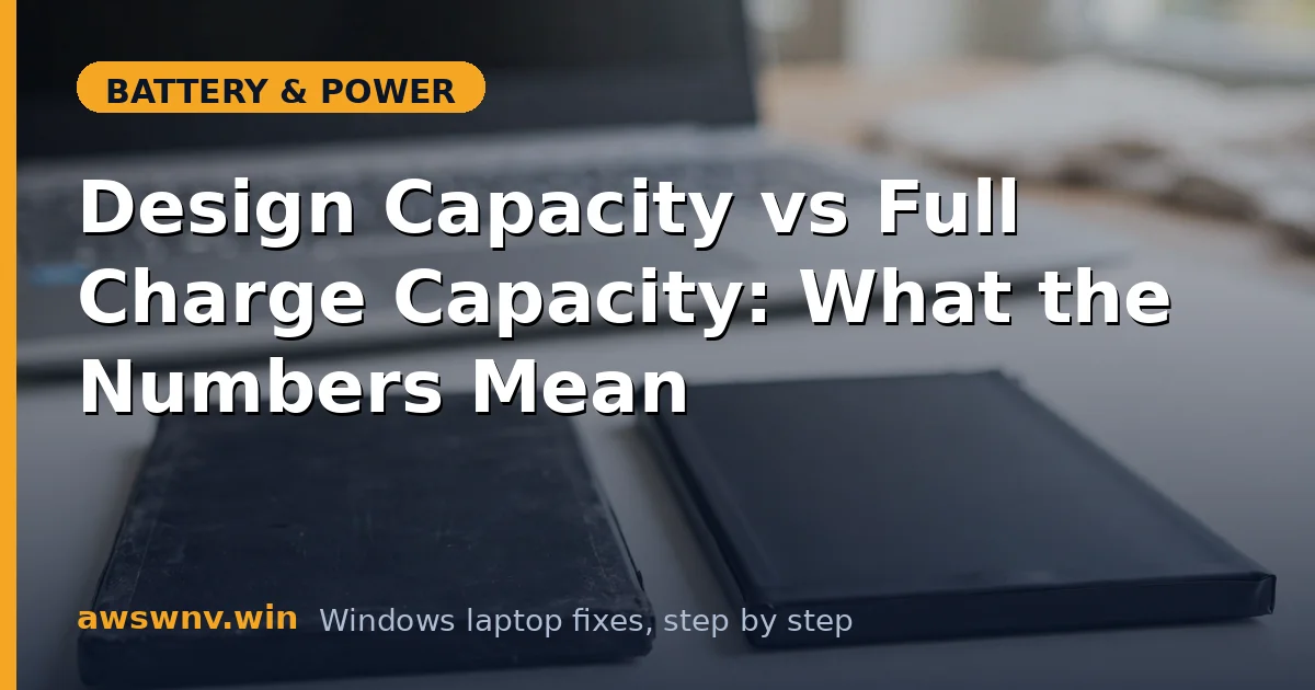 Design Capacity vs Full Charge Capacity: What the Numbers Mean