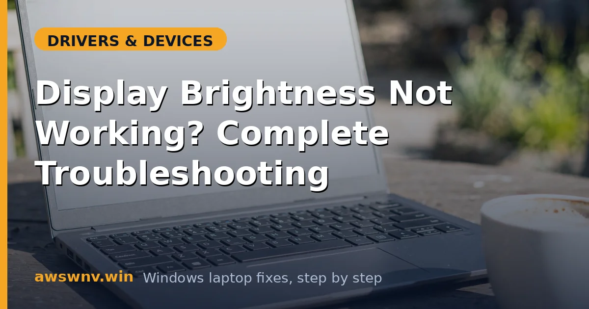 Display Brightness Not Working? Complete Troubleshooting