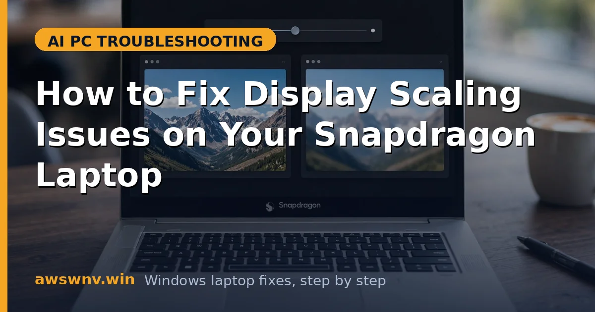 How to Fix Display Scaling Issues on Your Snapdragon Laptop