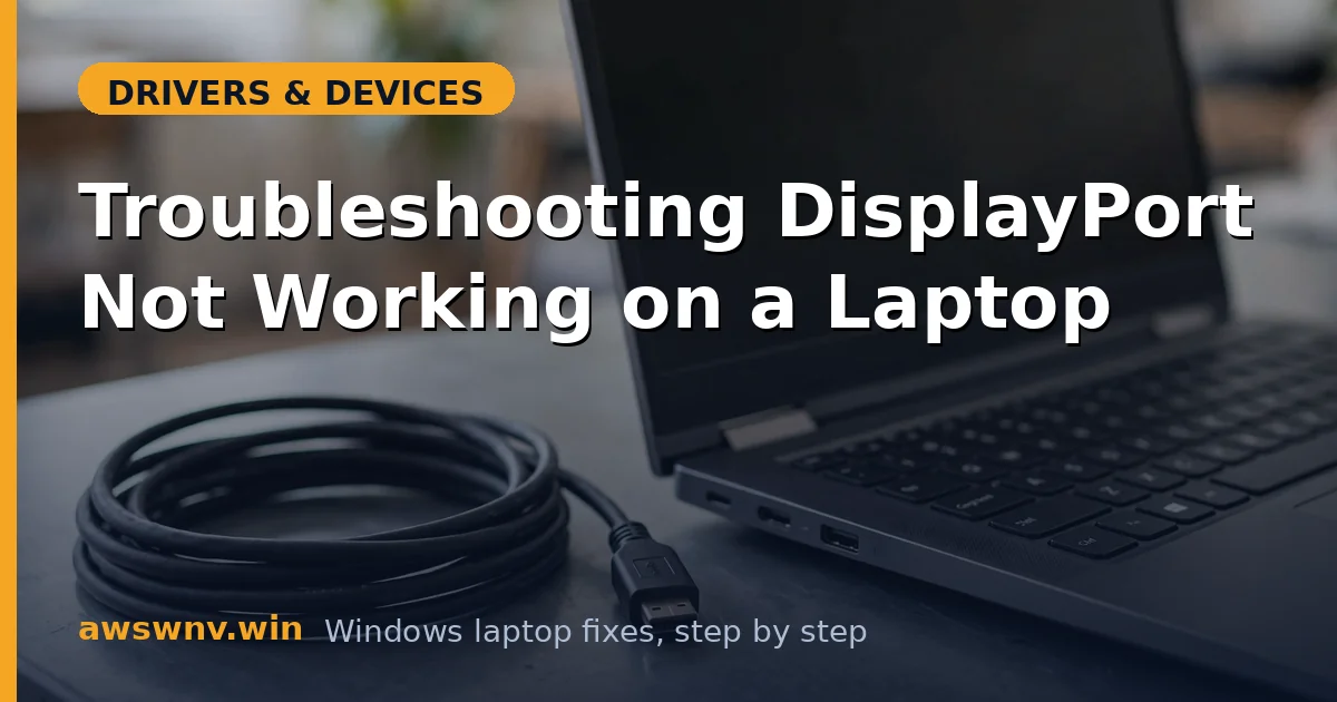 Troubleshooting DisplayPort Not Working on a Laptop