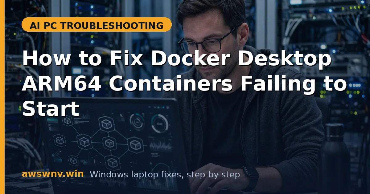 How to Fix Docker Desktop ARM64 Containers Failing to Start