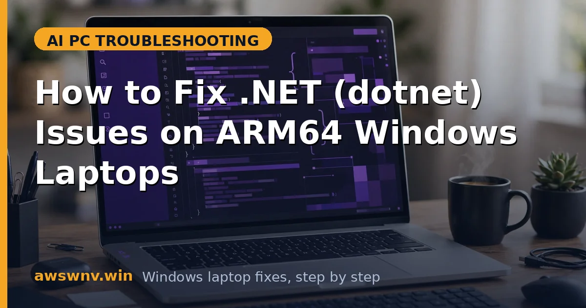 How to Fix .NET (dotnet) Issues on ARM64 Windows Laptops