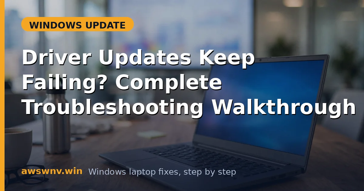 Driver Updates Keep Failing? Complete Troubleshooting Walkthrough