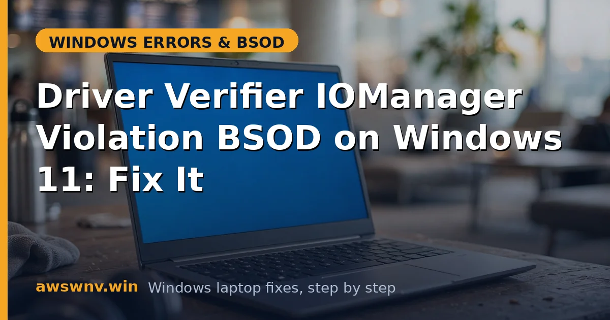Driver Verifier IOManager Violation BSOD on Windows 11: Fix It
