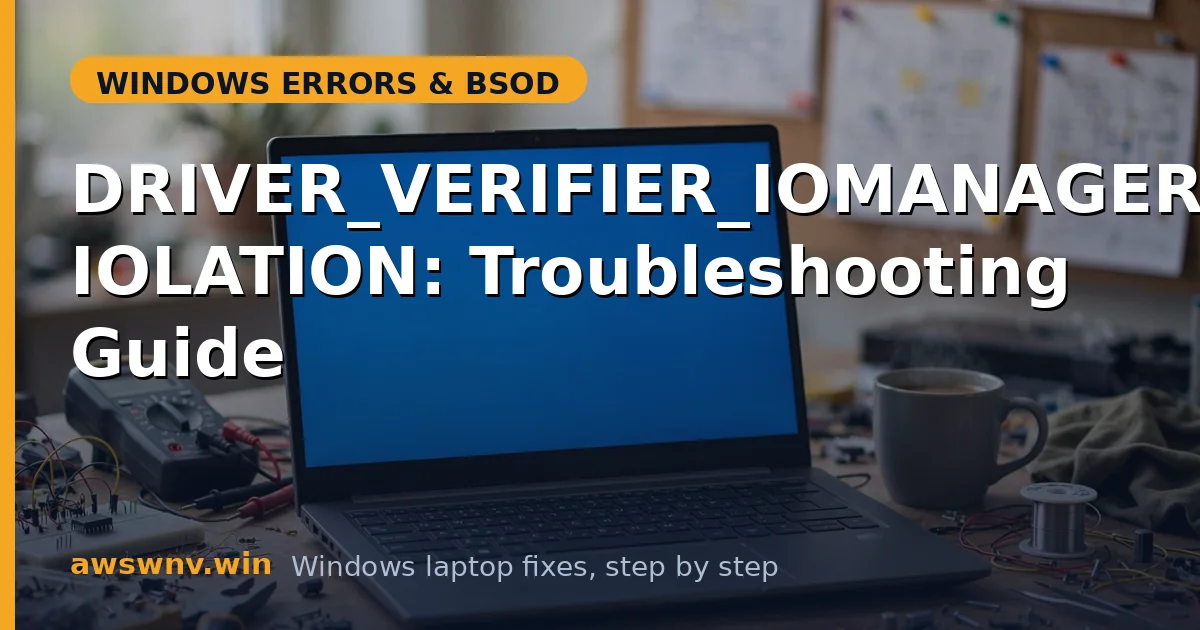 DRIVER_VERIFIER_IOMANAGER_VIOLATION: Troubleshooting Guide