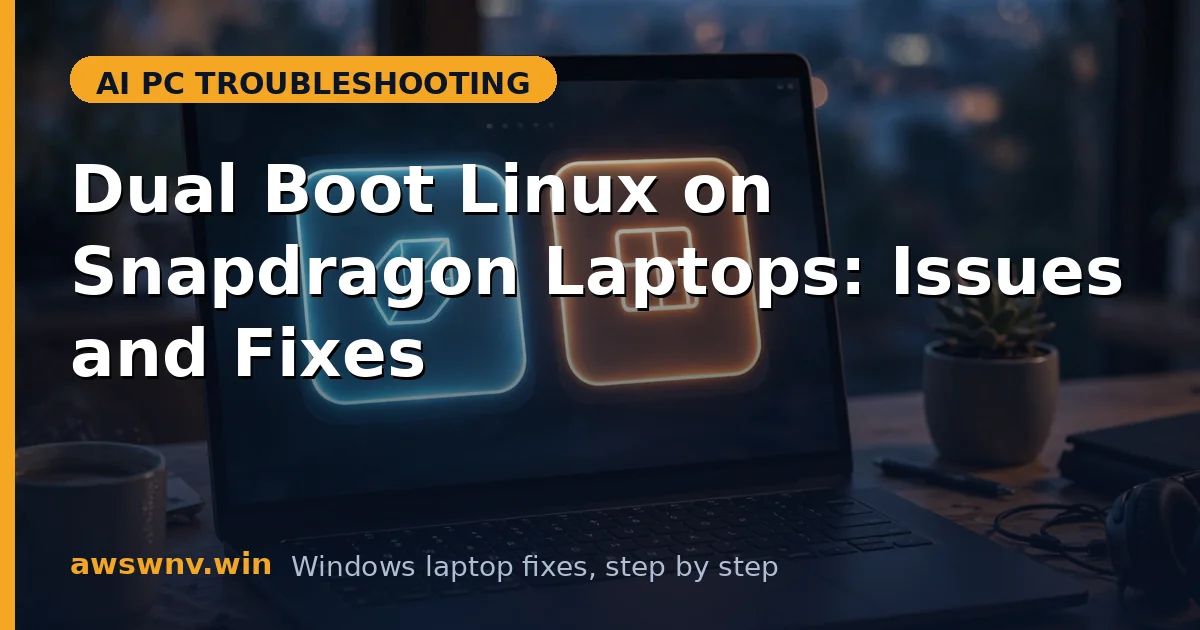 Dual Boot Linux on Snapdragon Laptops: Issues and Fixes